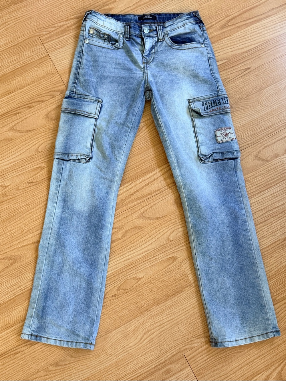 True Religion Light Blue Cargo Jeans for Boys (Ricky)